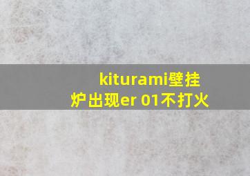 kiturami壁挂炉出现er 01不打火